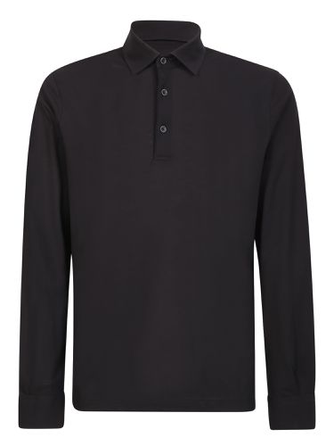 Herno Black Jersey Polo Shirt - Herno - Modalova