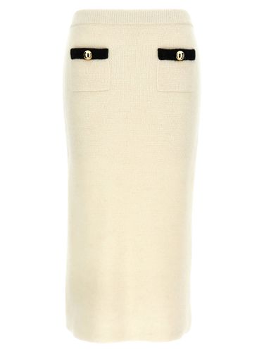 Alessandra Rich Alpaca Midi Skirt - Alessandra Rich - Modalova