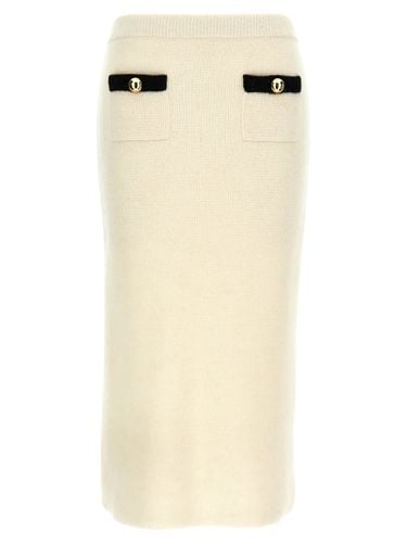 Alessandra Rich Alpaca Midi Skirt - Alessandra Rich - Modalova