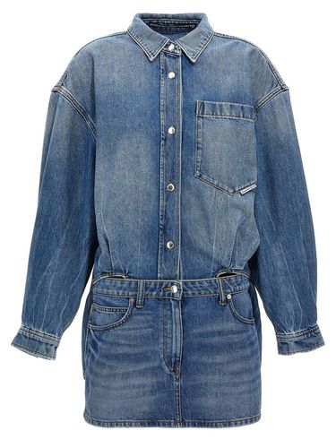 Denim Mini Shirt Dress - Alexander Wang - Modalova