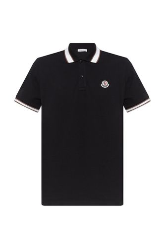 Moncler Cotton Polo With Logo - Moncler - Modalova