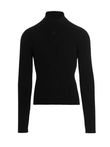 Courrèges Logo Turtleneck Sweater - Courrèges - Modalova