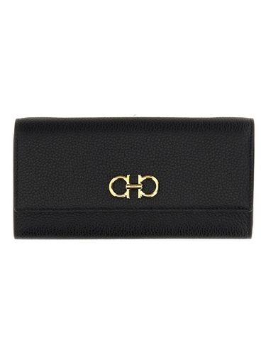 Gancini Wallet With Shoulder Strap - Ferragamo - Modalova