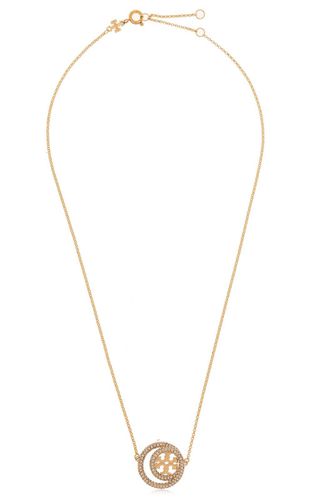 Miller Double Ring Pendant Embellished Necklace - Tory Burch - Modalova