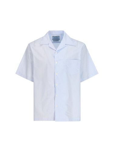 Striped Short-sleeved Button-up Shirt - Prada - Modalova
