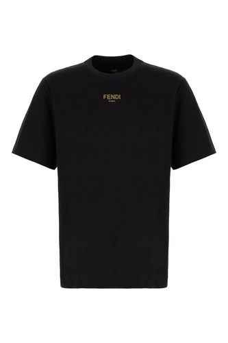 Fendi Black Cotton T-shirt - Fendi - Modalova