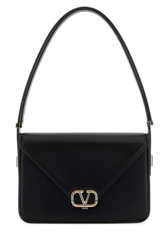 Black Leather Vlogo Shoulder Bag - Valentino Garavani - Modalova