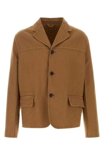 Prada Biscuit Cotton Blazer - Prada - Modalova