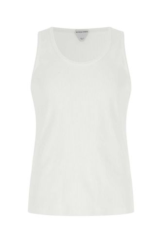 White Stretch Cotton Tank Top - Bottega Veneta - Modalova