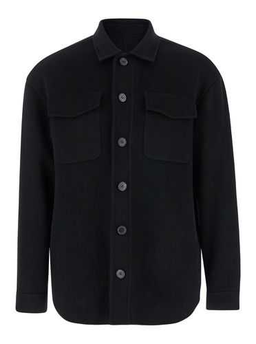 Shirt With Classic Collar In Wool Man - Low Brand - Modalova