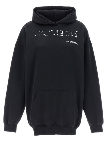 Balenciaga Logo Print Hoodie - Balenciaga - Modalova