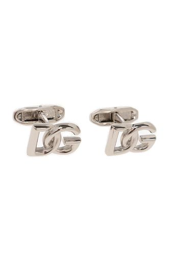 Logo Plaque Cufflinks - Dolce & Gabbana - Modalova