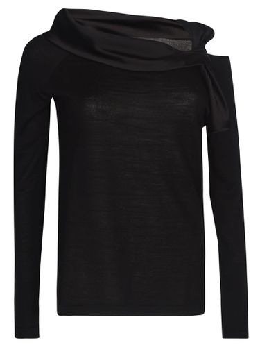 Bow Detailed Long Sleeved Top - Alberta Ferretti - Modalova