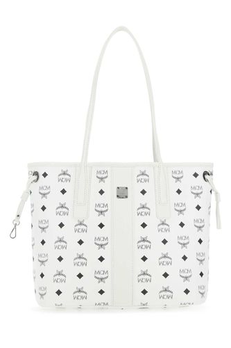 White Canvas Reversible Liz Shopping Bag - MCM - Modalova