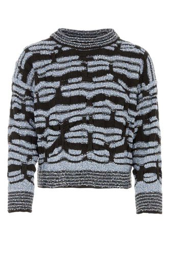 All-over Patterned Round Neck Sweater - Bottega Veneta - Modalova