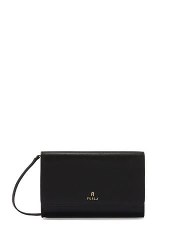 Black Leather Shoulder Bag With Logo - Furla - Modalova