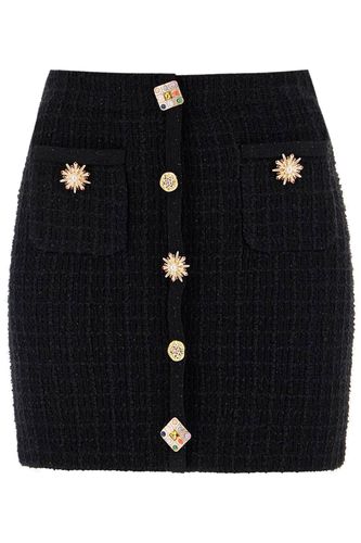 Knitted Mini Skirt With Jewel Buttons - self-portrait - Modalova