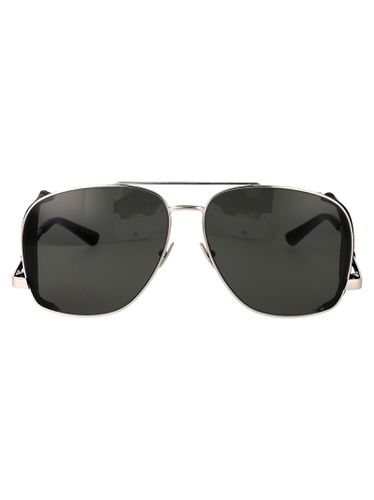 Sl 653 Leon Leather Spoiler Sunglasses - Saint Laurent Eyewear - Modalova