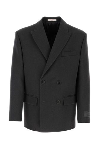 Graphite Wool Blazer - Valentino Garavani - Modalova