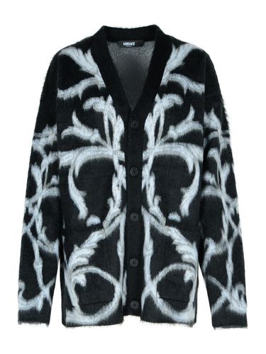 Virgin Wool Blend Cardigan - Versace - Modalova