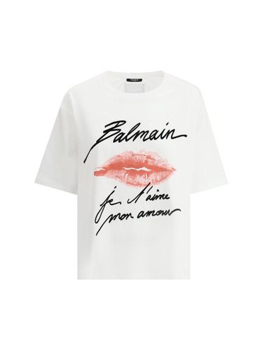 Kiss Printed Crewneck T-shirt - Balmain - Modalova