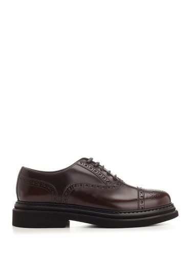 Brushed Leather Oxford Shoes - Dolce & Gabbana - Modalova