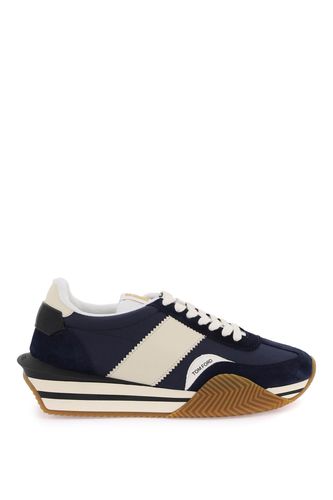 Techno Canvas And Suede james Sneakers - Tom Ford - Modalova