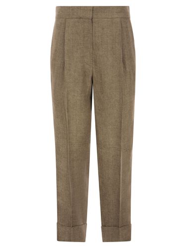 Relaxed Sartorial Trousers In Sparkling Washed Linen Twill - Brunello Cucinelli - Modalova