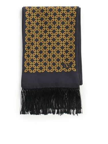 Chamber Silk Bandeau Scarf With Fringe - Valentino Garavani - Modalova