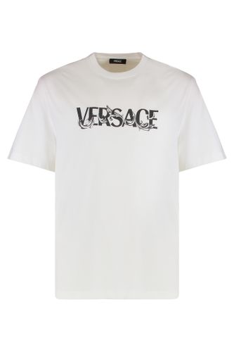 Versace Logo Cotton T-shirt - Versace - Modalova