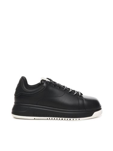 Emporio Armani Leather Sneakers - Emporio Armani - Modalova