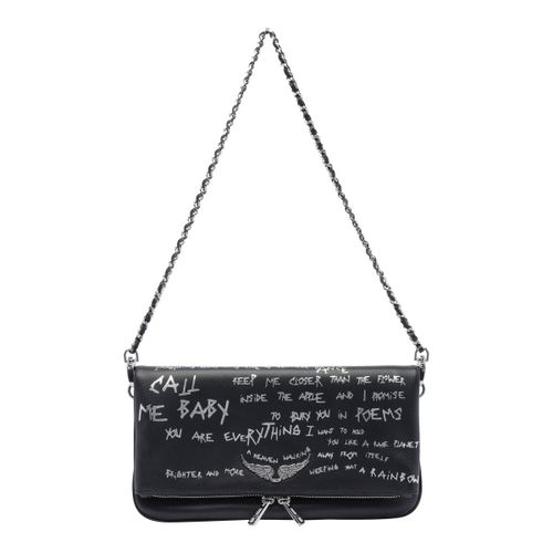 Graffiti Printed Fold-over Shoulder Bag - Zadig & Voltaire - Modalova