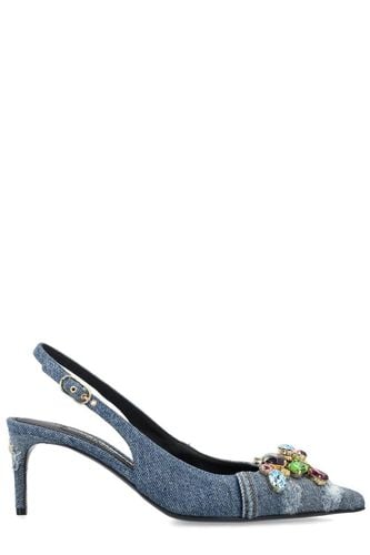 Sling Back Patchwork With Gemstone - Dolce & Gabbana - Modalova