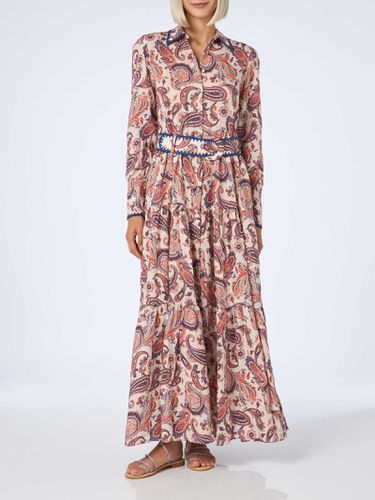 Woman Linen Dress Marbella With Paisley Print - MC2 Saint Barth - Modalova