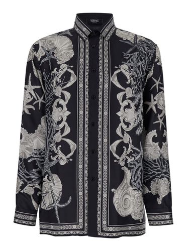 Sea Printed Long Sleeved Buttoned Shirt - Versace - Modalova