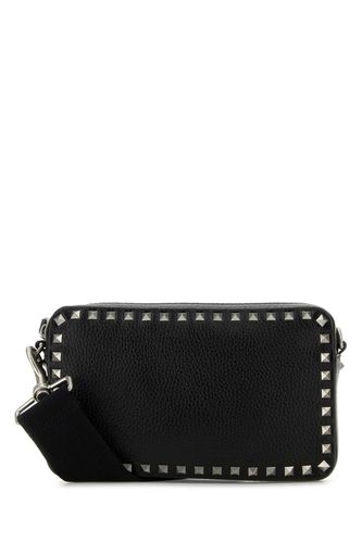 Black Leather Rockstud Crossbody Bag - Valentino Garavani - Modalova