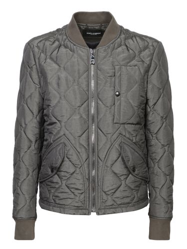 Zip-up Straight Hem Bomber Jacket - Dolce & Gabbana - Modalova