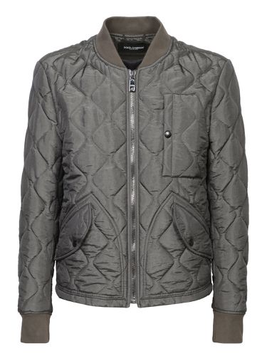 Zip-up Straight Hem Bomber Jacket - Dolce & Gabbana - Modalova