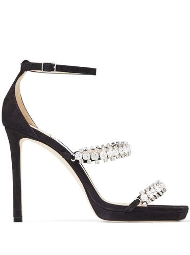 Bing Sandals With Crustal Embellishment In Leather Woman - Jimmy Choo - Modalova