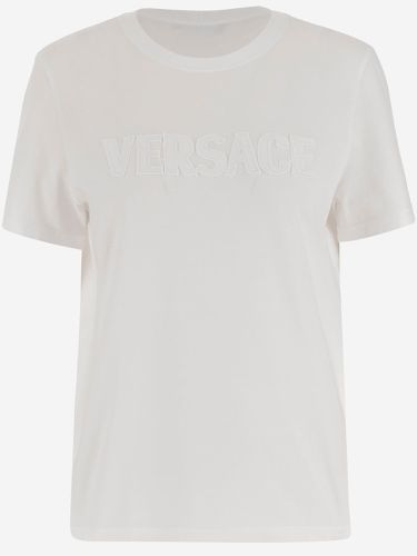 Versace Cotton T-shirt With Logo - Versace - Modalova