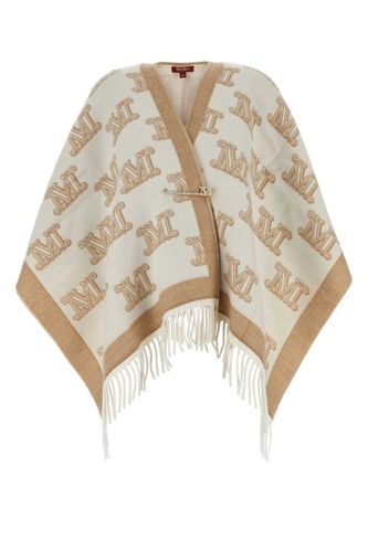 Embroidered Wool Frinestd Cape - Max Mara Studio - Modalova