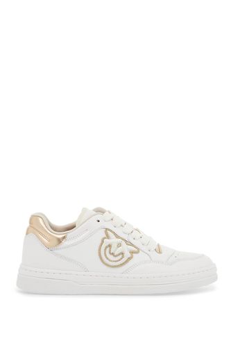 Pinko White And Gold Sneakers - Pinko - Modalova