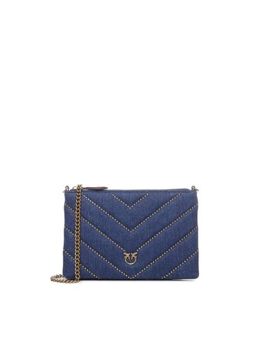 Flat Pouch Denim Crossbody Bag - Pinko - Modalova