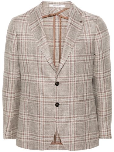 Single Breasted Checked Blazer - Tagliatore - Modalova