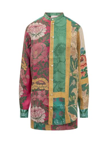 Silk Shirt With Floral Pattern - Pierre-Louis Mascia - Modalova