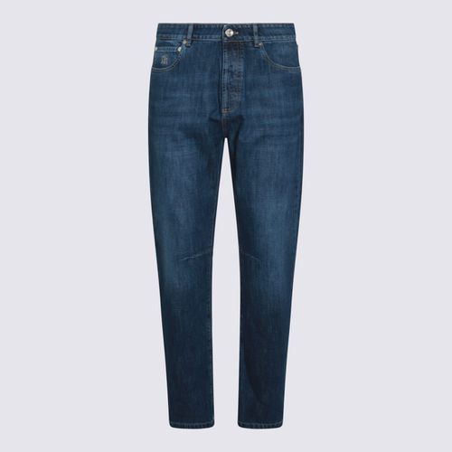 Blue Denim Cotton Jeans - Brunello Cucinelli - Modalova