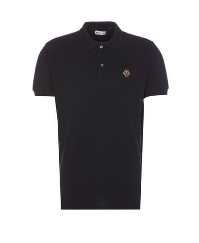 Logo Embroidered Straight Hem Polo Shirt - Bally - Modalova