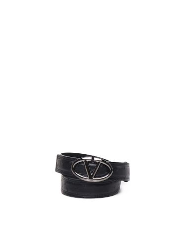 Vlogo The Bold Edition Belt Made Of Ostrich Leather - Valentino Garavani - Modalova