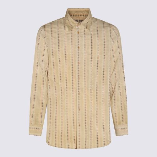 Uma Wang Tan Cotton Stripe Shirt - Uma Wang - Modalova