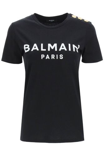 Balmain Gold Button T-shirt - Balmain - Modalova